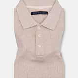 Persien Cream Cotton Textured Polo T-Shirt - John Ellies