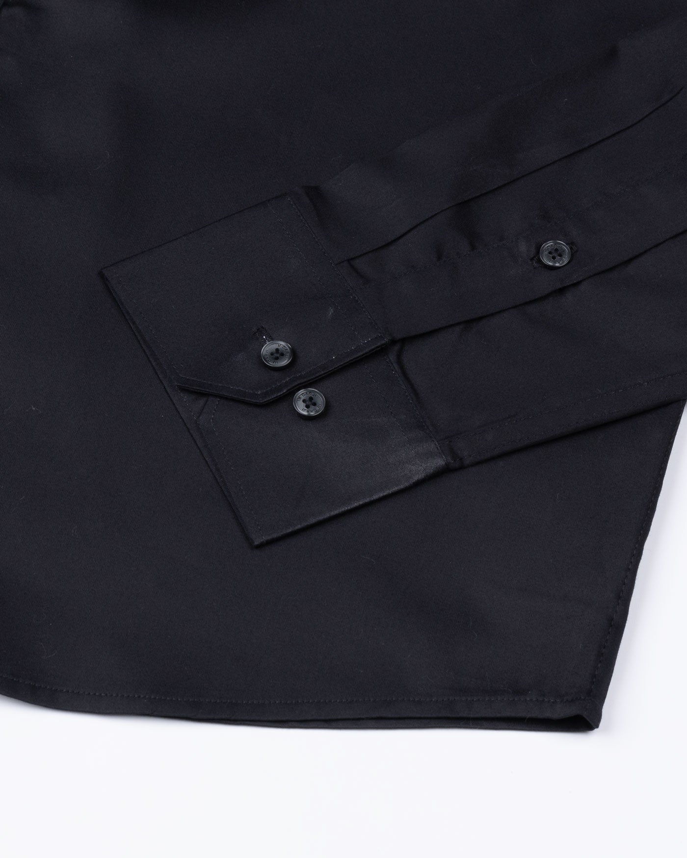 Frendix Black Front Placket Giza Cotton Shirt - John Ellies