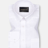 Jovess White Plain Cotton Linen Blend Shirt - John Ellies