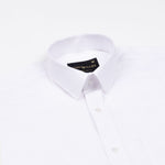 Jovess White Plain Cotton Linen Blend Shirt - John Ellies