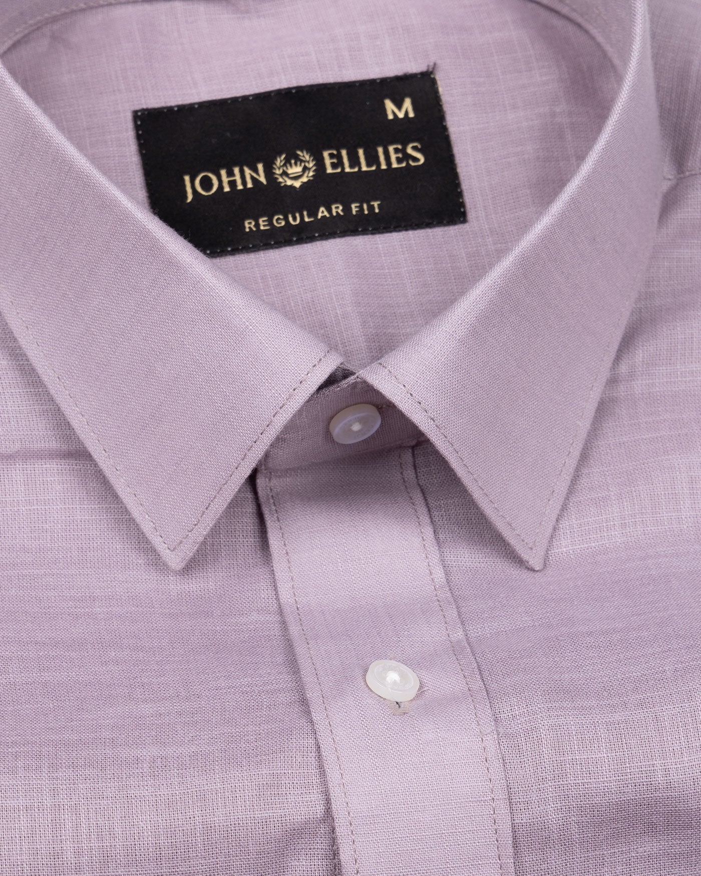 Jovess Tan Plain Cotton Linen Blend Shirt - John Ellies