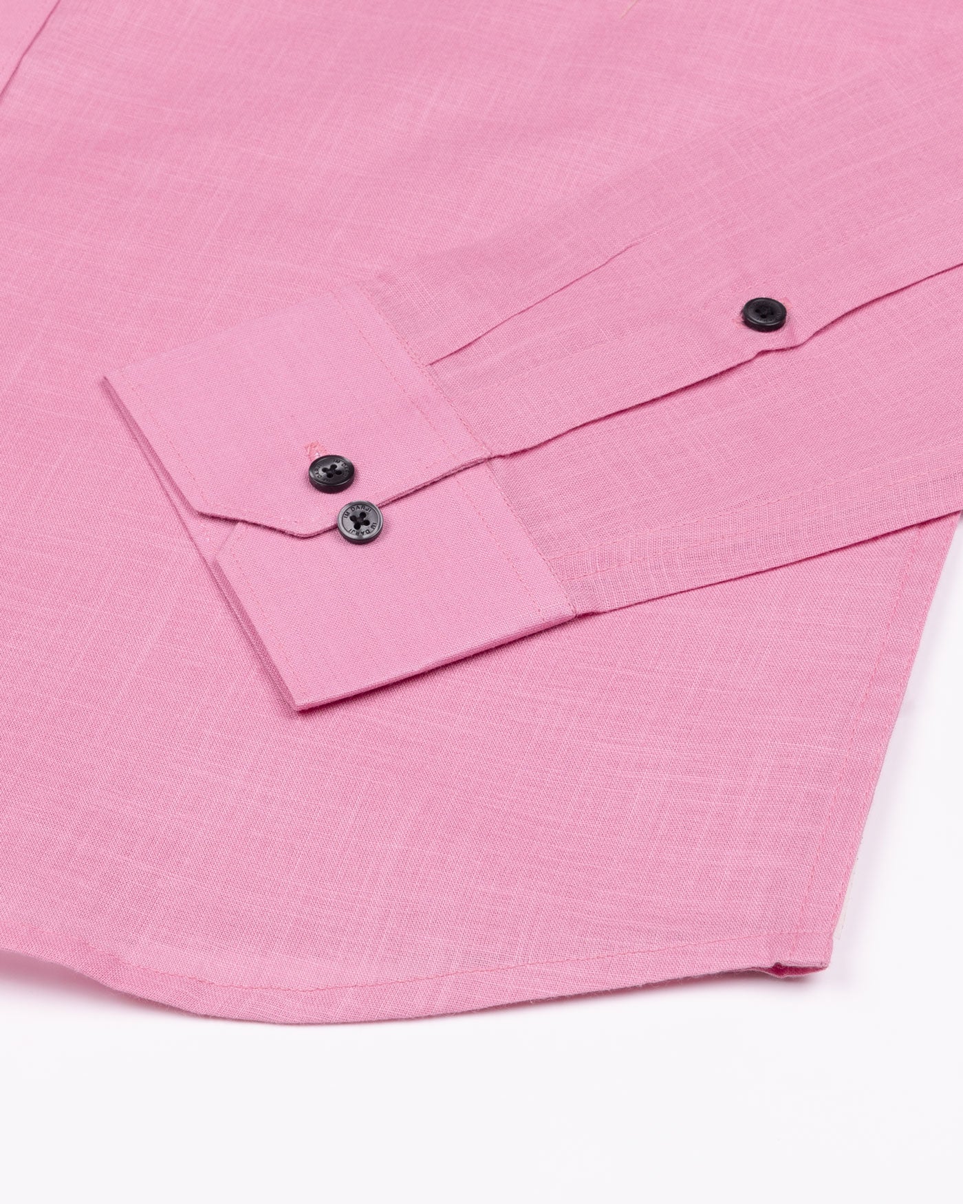 Jovess Pink Plain Cotton Linen Blend Shirt - John Ellies