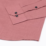 Jovess Brown Plain Cotton Linen Blend Shirt - John Ellies