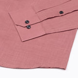 Jovess Brown Plain Cotton Linen Blend Shirt - John Ellies