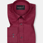 Jovess Maroon Plain Cotton Linen Blend Shirt - John Ellies