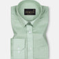 Jovess Olive Plain Cotton Linen Blend Shirt - John Ellies