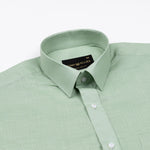 Jovess Olive Plain Cotton Linen Blend Shirt - John Ellies