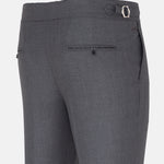 Vittorio Grey Checked Formal Single Pleated Italian Pant - John Ellies