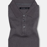 Persien Grey Cotton Textured Polo T-Shirt - John Ellies