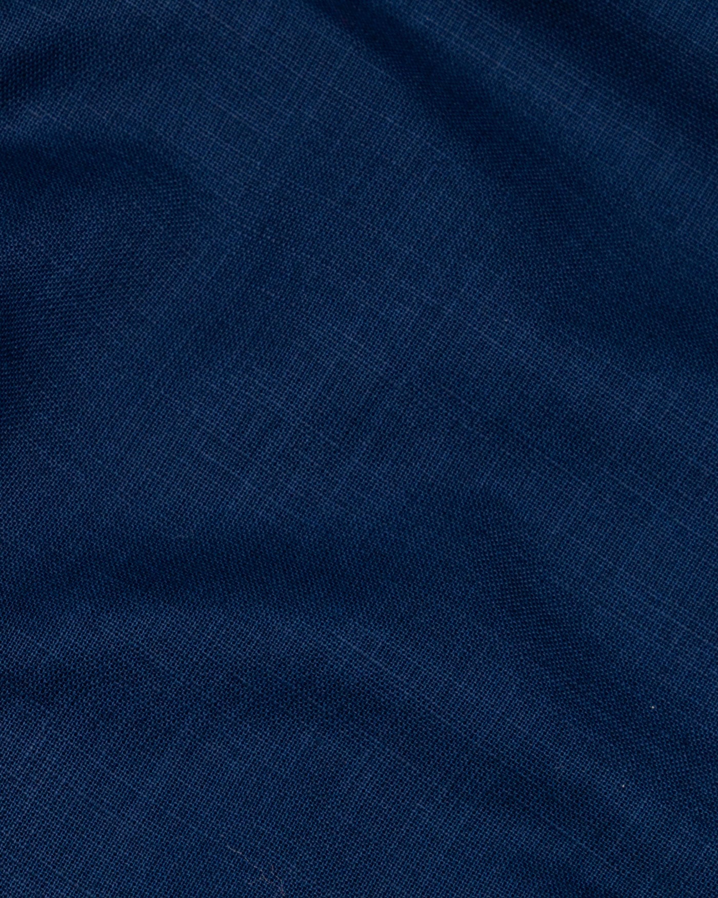 Jovess Navy Blue Plain Cotton Linen Blend Shirt - John Ellies