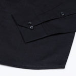 Jovess Black Plain Cotton Linen Blend Shirt - John Ellies