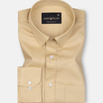 Arista Gold Plain Cotton Shirt - John Ellies