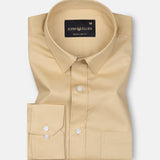 Arista Gold Plain Cotton Shirt - John Ellies