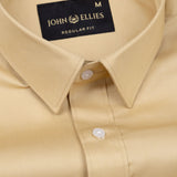 Arista Gold Plain Cotton Shirt - John Ellies