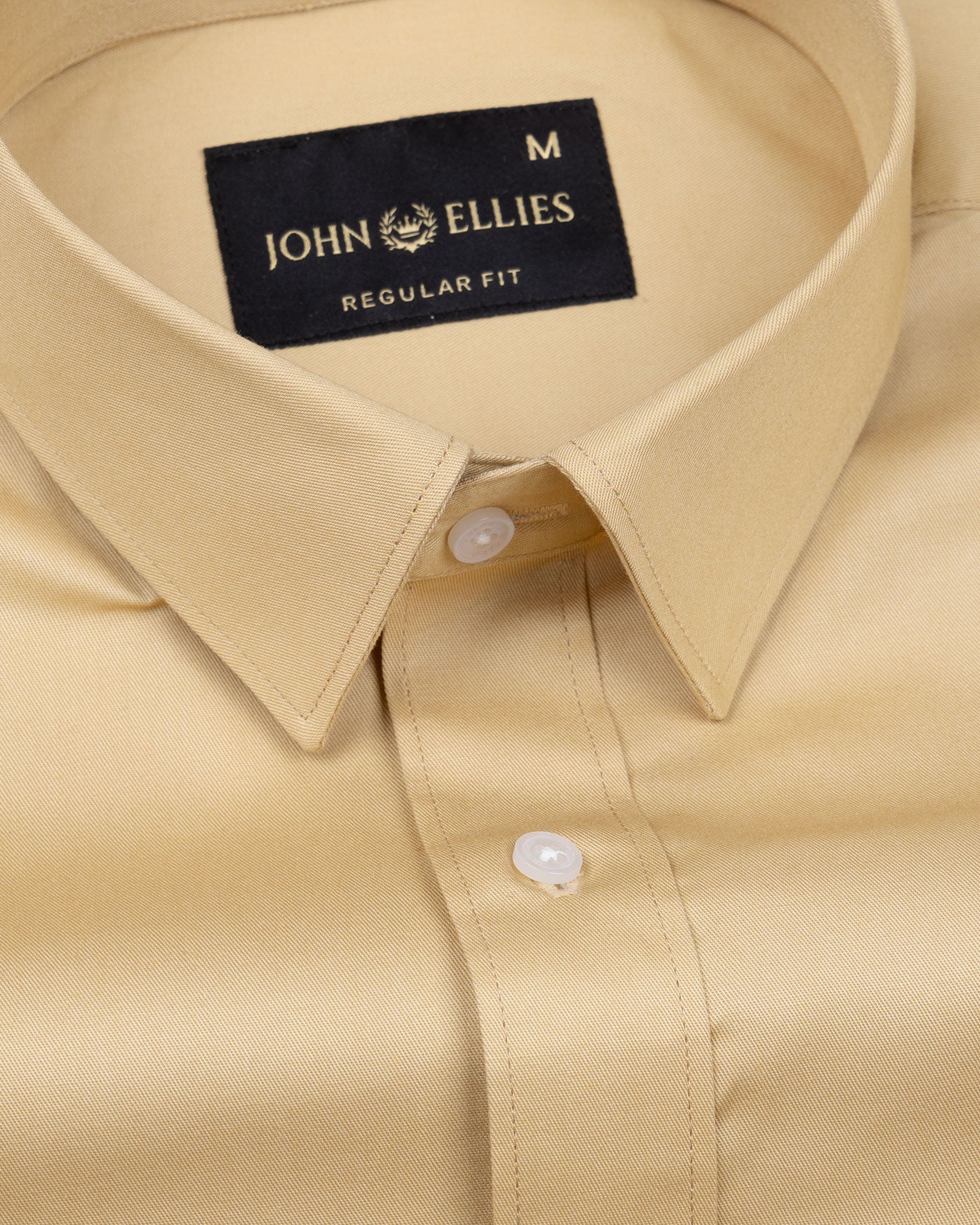 Arista Gold Plain Cotton Shirt - John Ellies