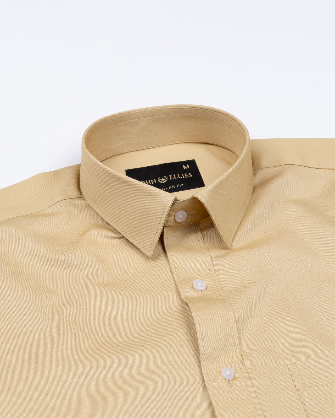 Arista Gold Plain Cotton Shirt - John Ellies