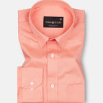 Arista Orange Plain Cotton Shirt - John Ellies