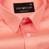 Arista Orange Plain Cotton Shirt - John Ellies