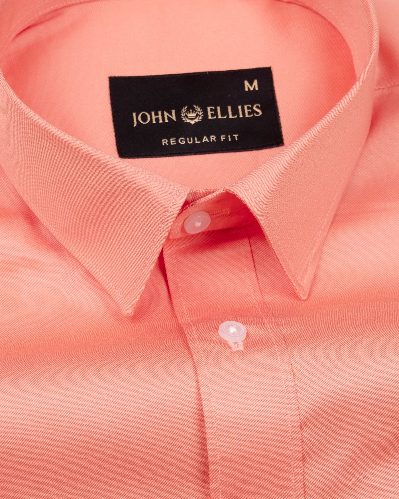 Arista Orange Plain Cotton Shirt - John Ellies
