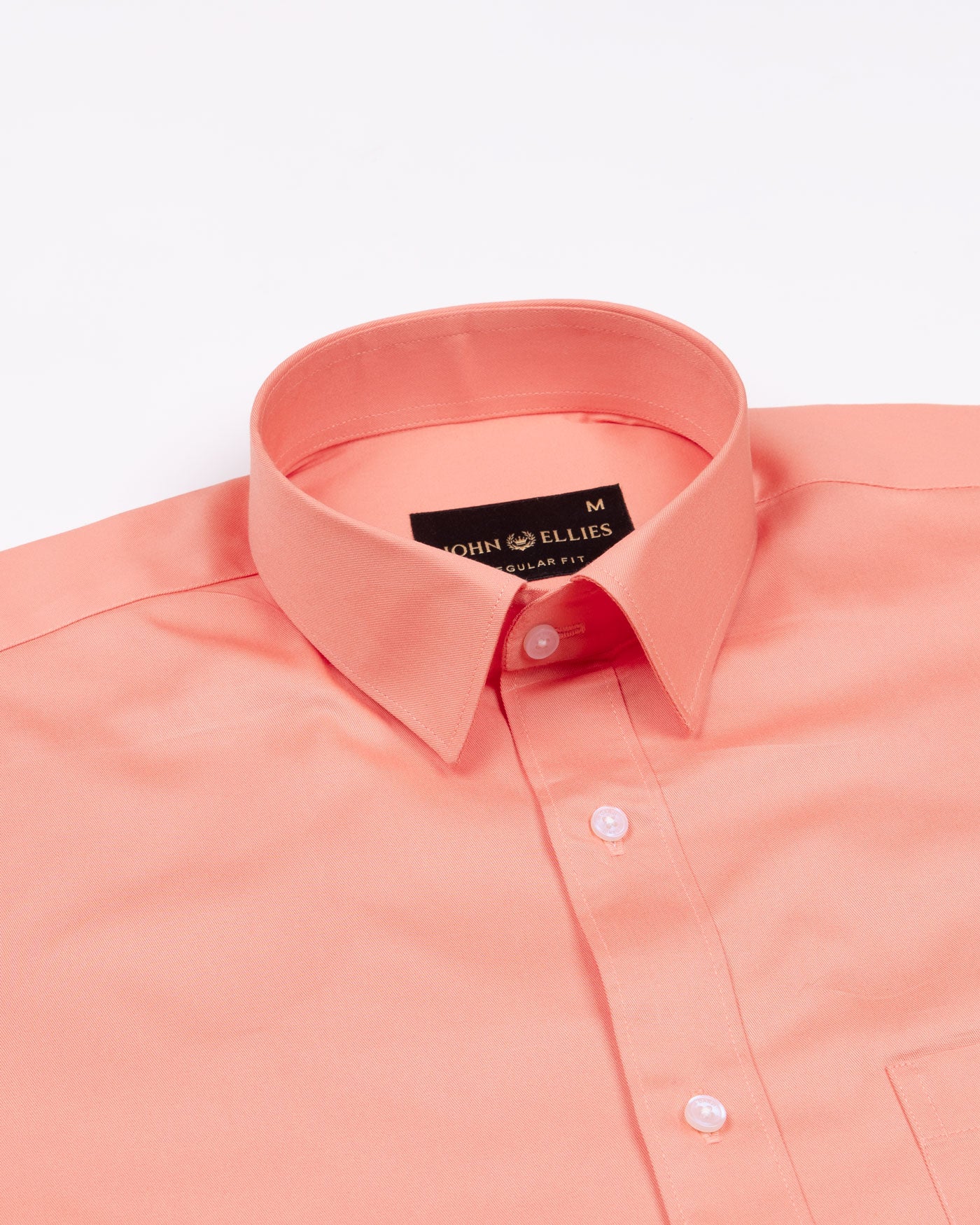 Arista Orange Plain Cotton Shirt - John Ellies