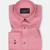 Arista Pink Plain Cotton Shirt - John Ellies