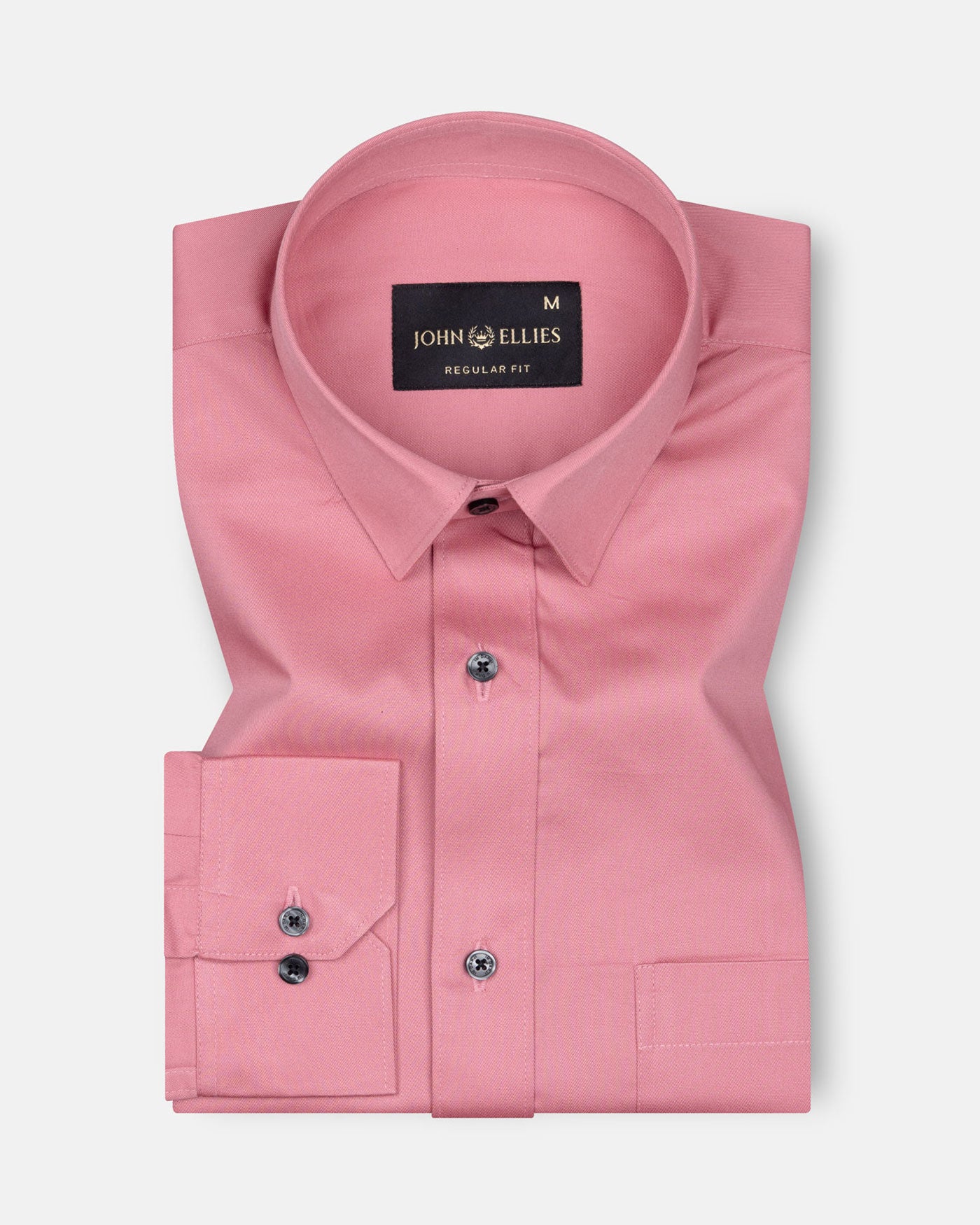 Arista Pink Plain Cotton Shirt - John Ellies