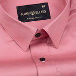 Arista Pink Plain Cotton Shirt - John Ellies