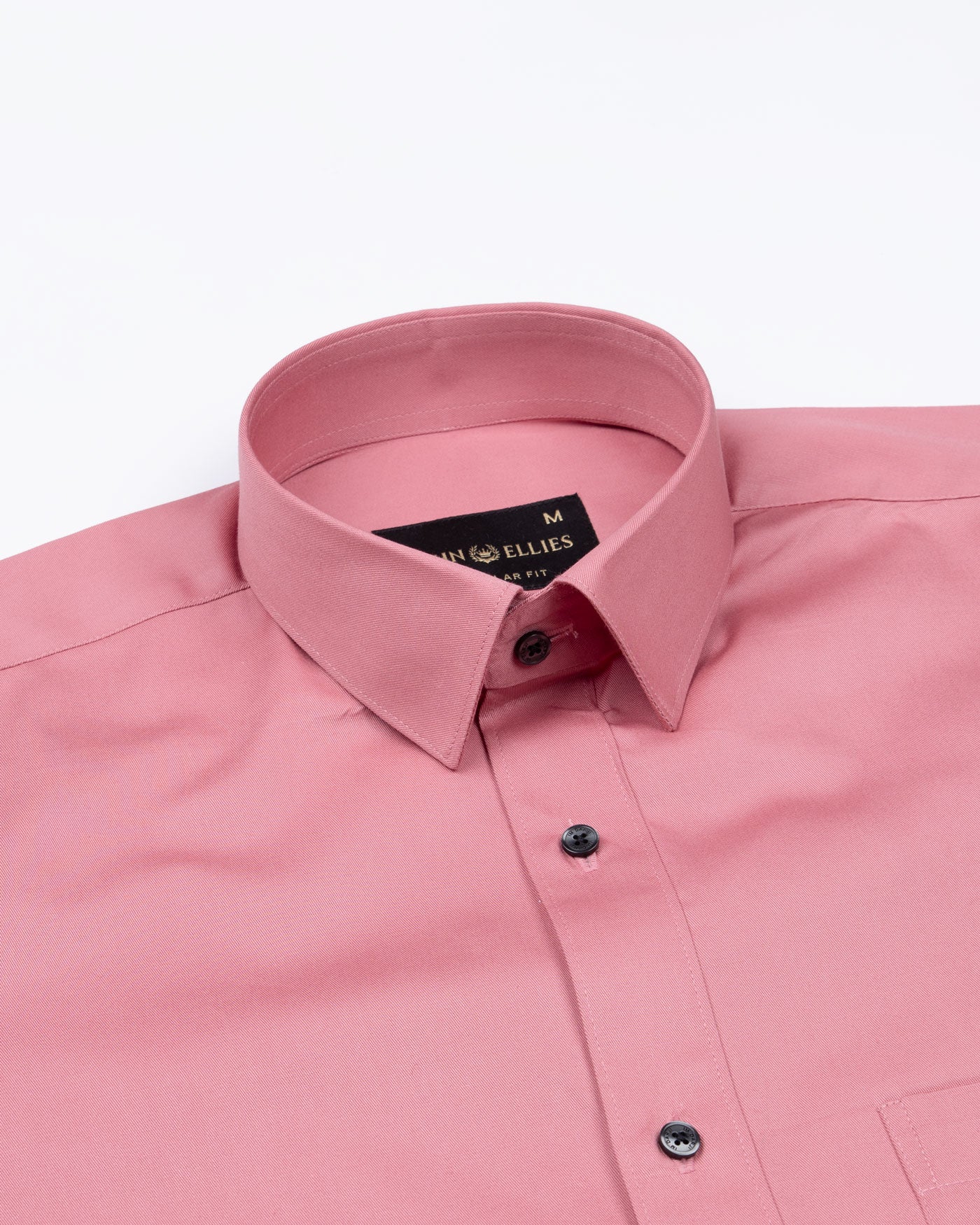 Arista Pink Plain Cotton Shirt - John Ellies