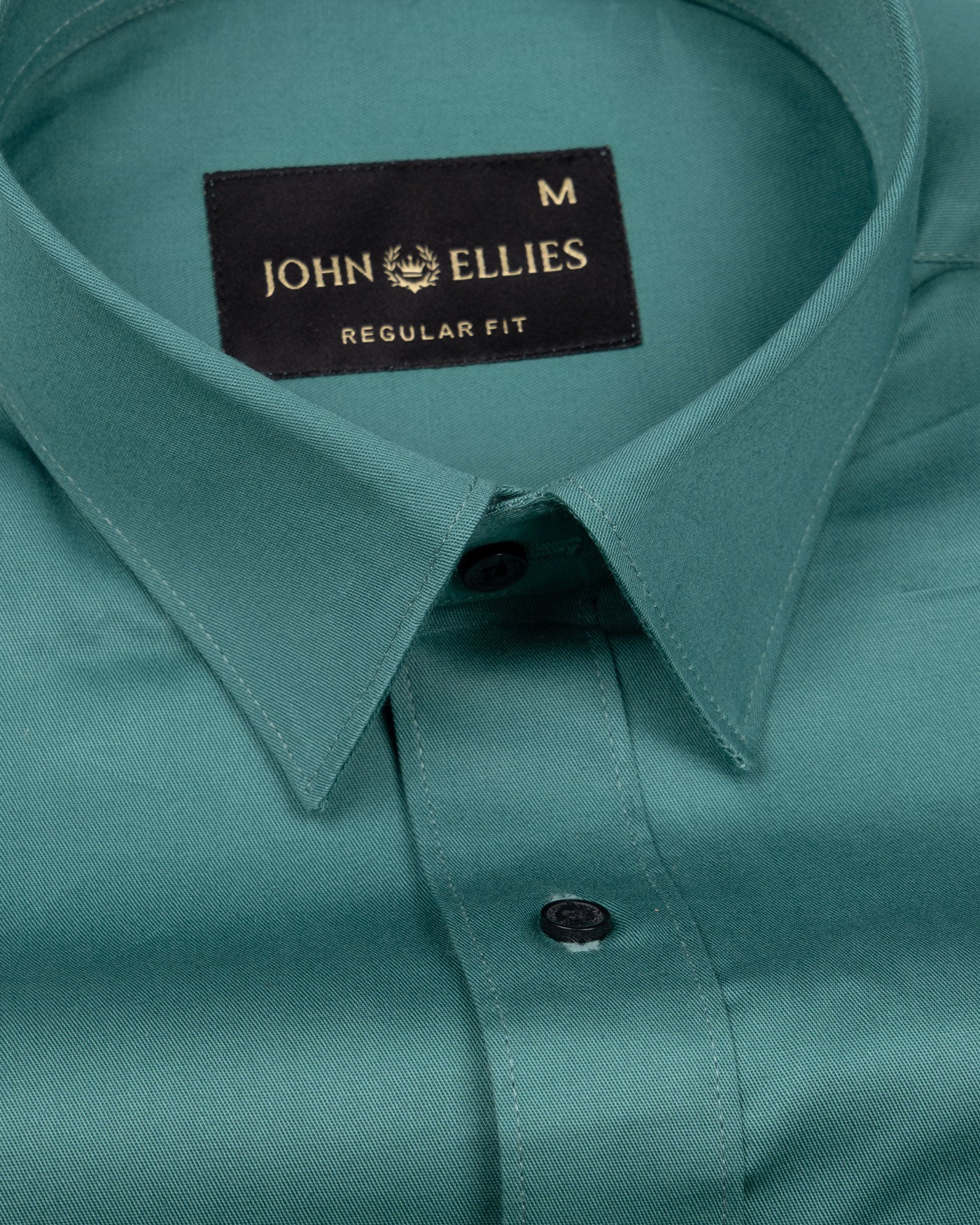 Arista Teal Plain Cotton Shirt - John Ellies