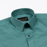 Arista Teal Plain Cotton Shirt - John Ellies