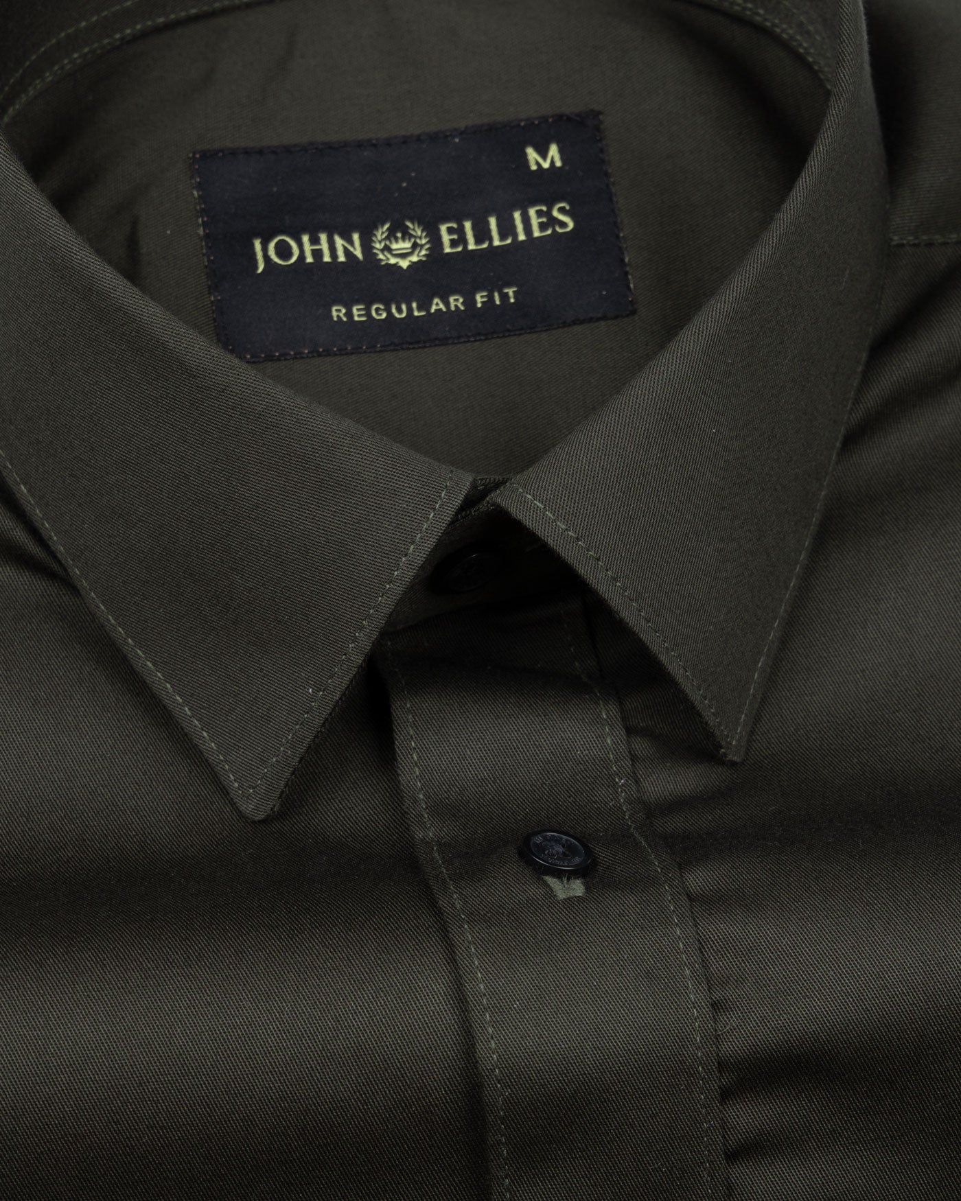 Arista Green Plain Cotton Shirt - John Ellies