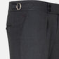 Vittorio Charcoal Checked Formal Single Pleated Italian Pant - John Ellies
