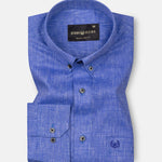 Rovica Royal Blue Premium Linen Button Down Shirt - John Ellies