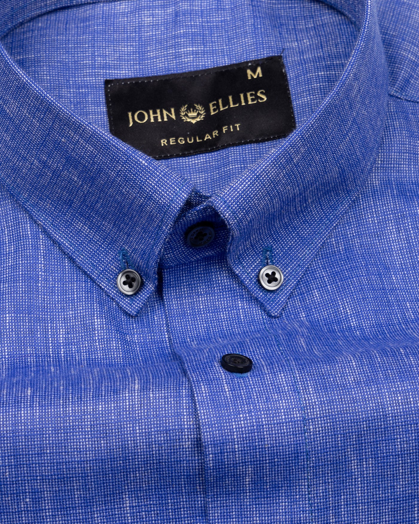 Rovica Royal Blue Premium Linen Button Down Shirt - John Ellies