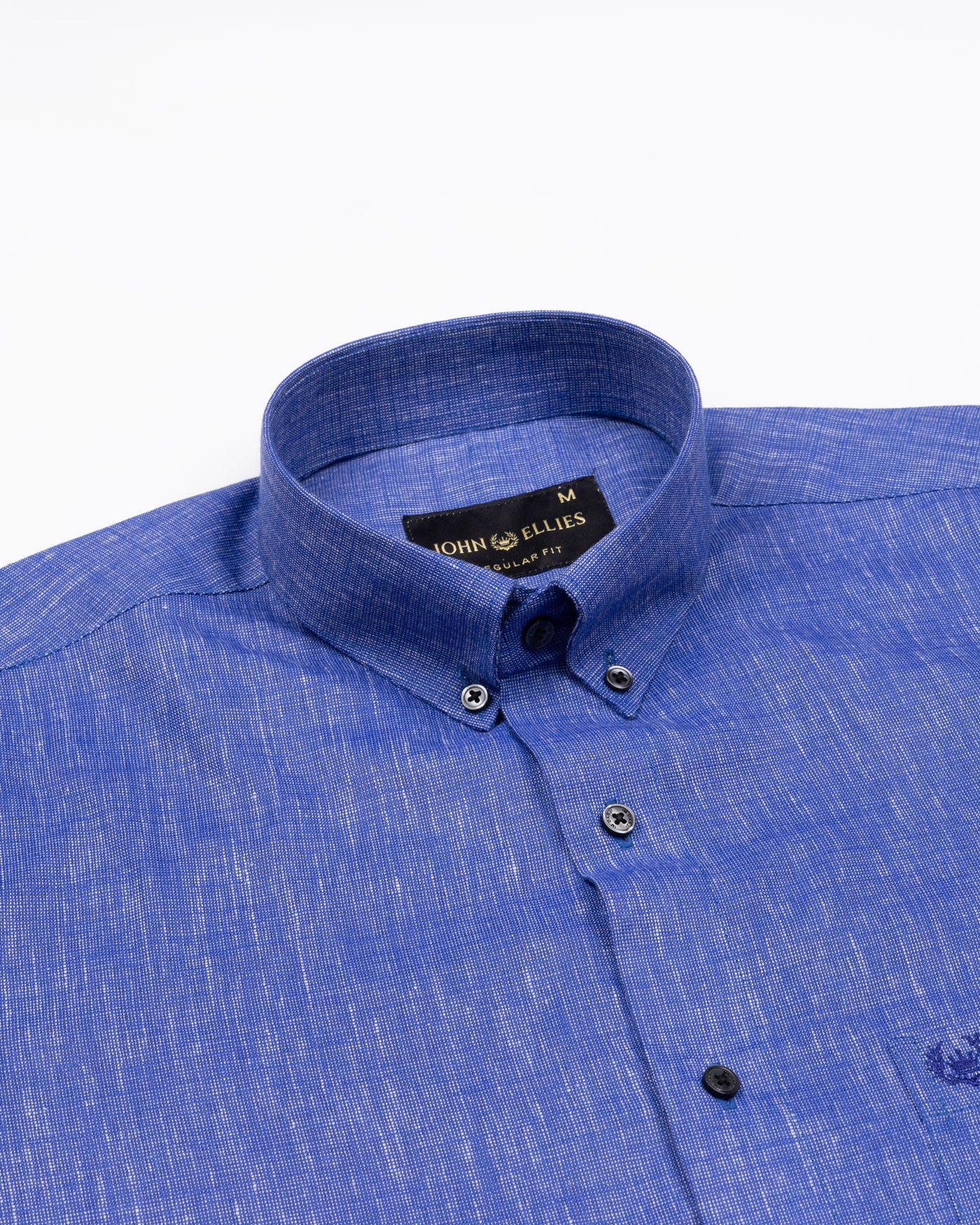 Rovica Royal Blue Premium Linen Button Down Shirt - John Ellies