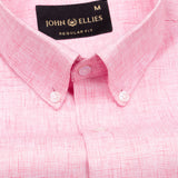 Rovica Pink Premium Linen Button Down Shirt - John Ellies