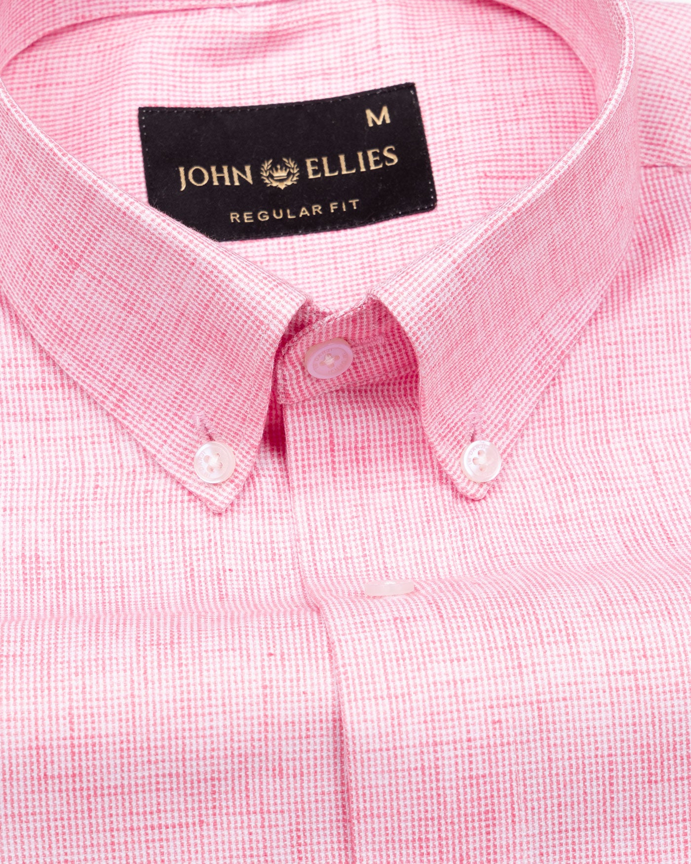 Rovica Pink Premium Linen Button Down Shirt - John Ellies