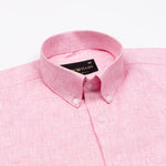 Rovica Pink Premium Linen Button Down Shirt - John Ellies