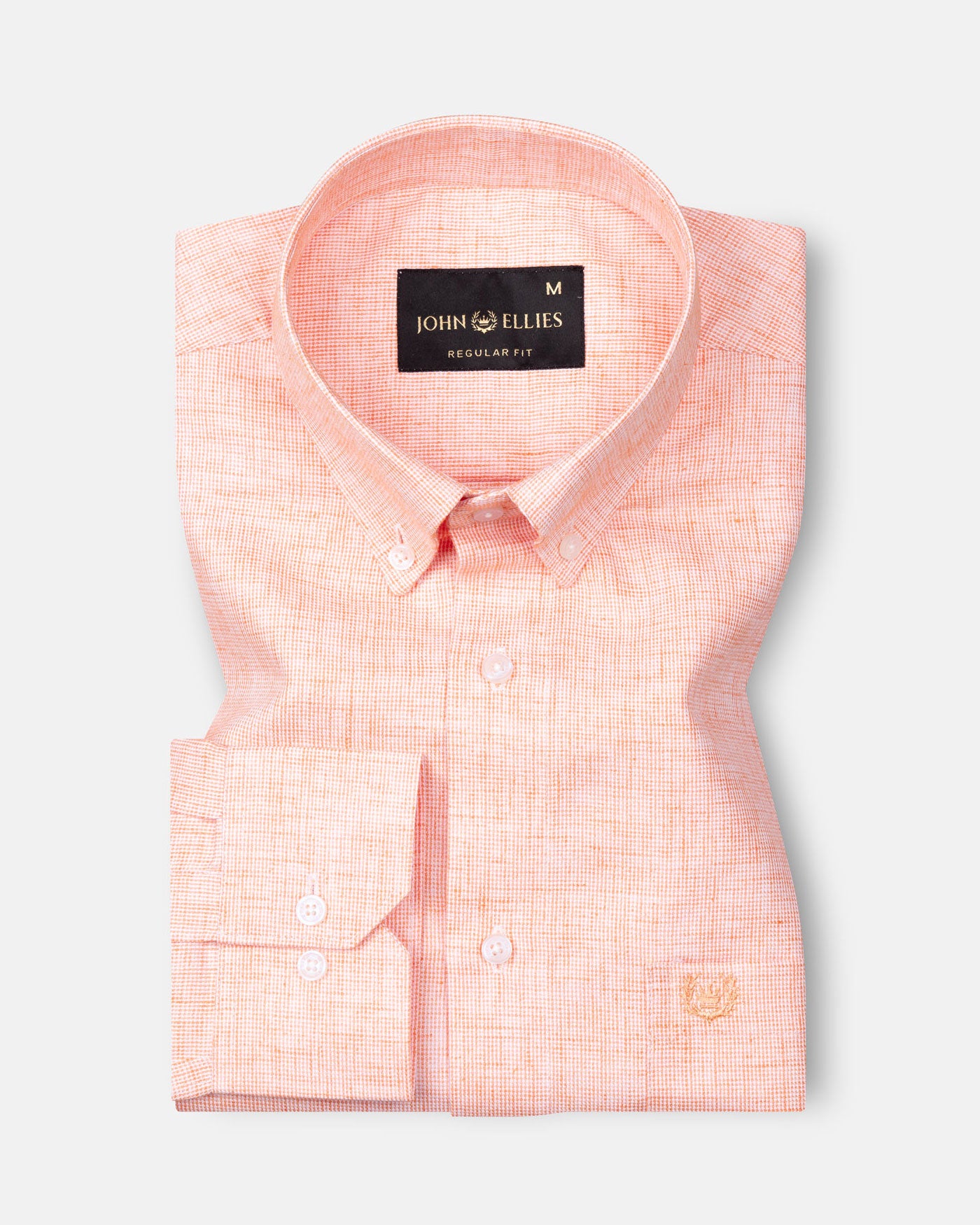 Rovica Peach Premium Linen Button Down Shirt - John Ellies