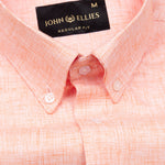 Rovica Peach Premium Linen Button Down Shirt - John Ellies