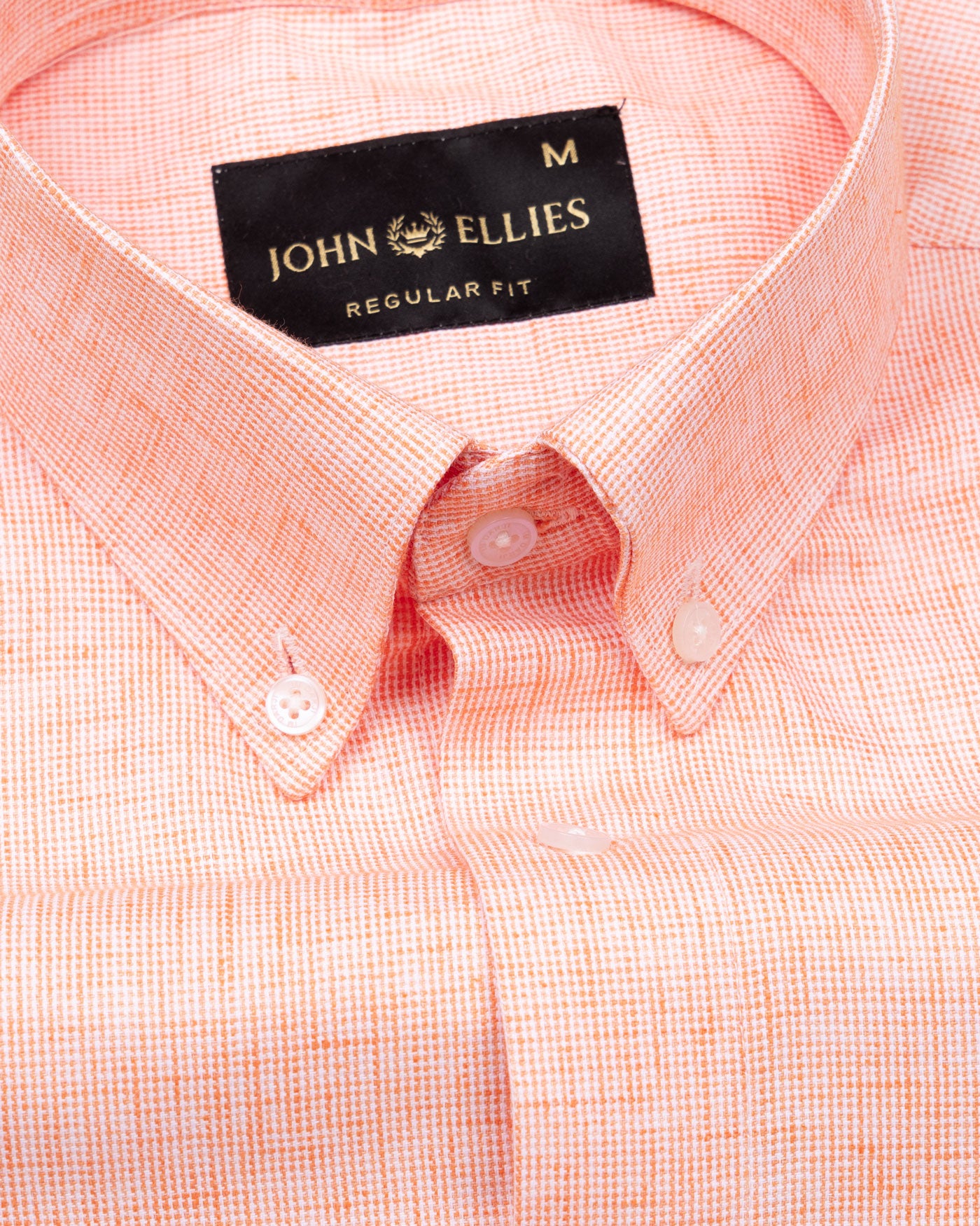 Rovica Peach Premium Linen Button Down Shirt - John Ellies