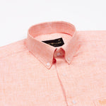 Rovica Peach Premium Linen Button Down Shirt - John Ellies