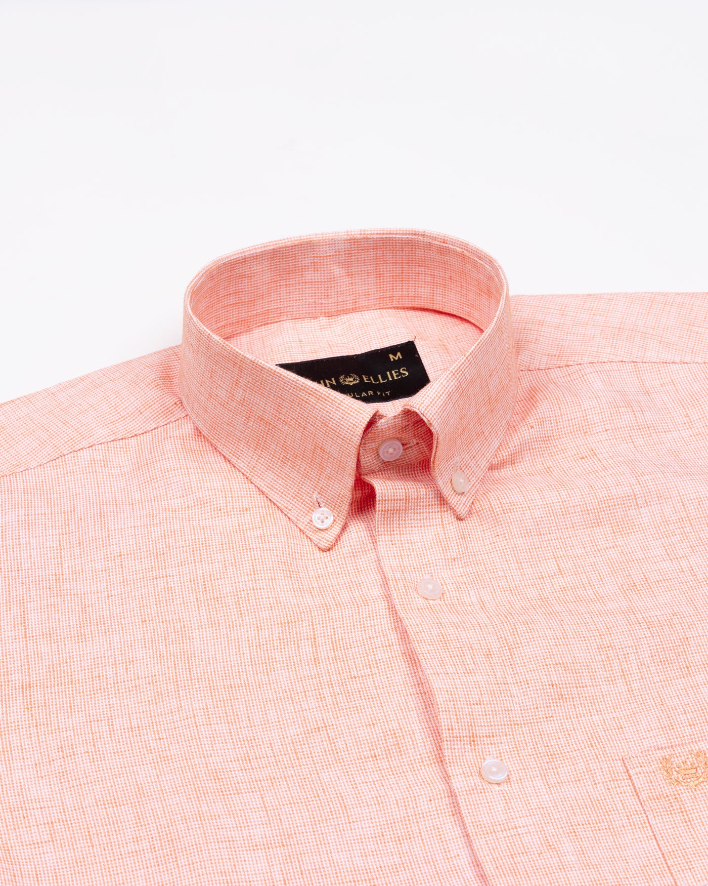 Rovica Peach Premium Linen Button Down Shirt - John Ellies