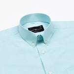 Structon Cyan Textured Cotton Shirt - John Ellies