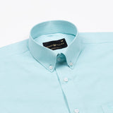 Structon Cyan Textured Cotton Shirt - John Ellies