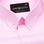 Structon Pink Textured Cotton Shirt - John Ellies