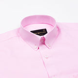 Structon Pink Textured Cotton Shirt - John Ellies