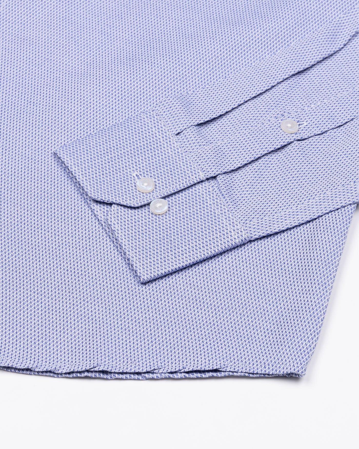 Structon Navy Blue Textured Cotton Shirt - John Ellies