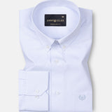 Structon Light SkyBlue Textured Cotton Shirt - John Ellies