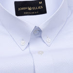 Structon Light SkyBlue Textured Cotton Shirt - John Ellies